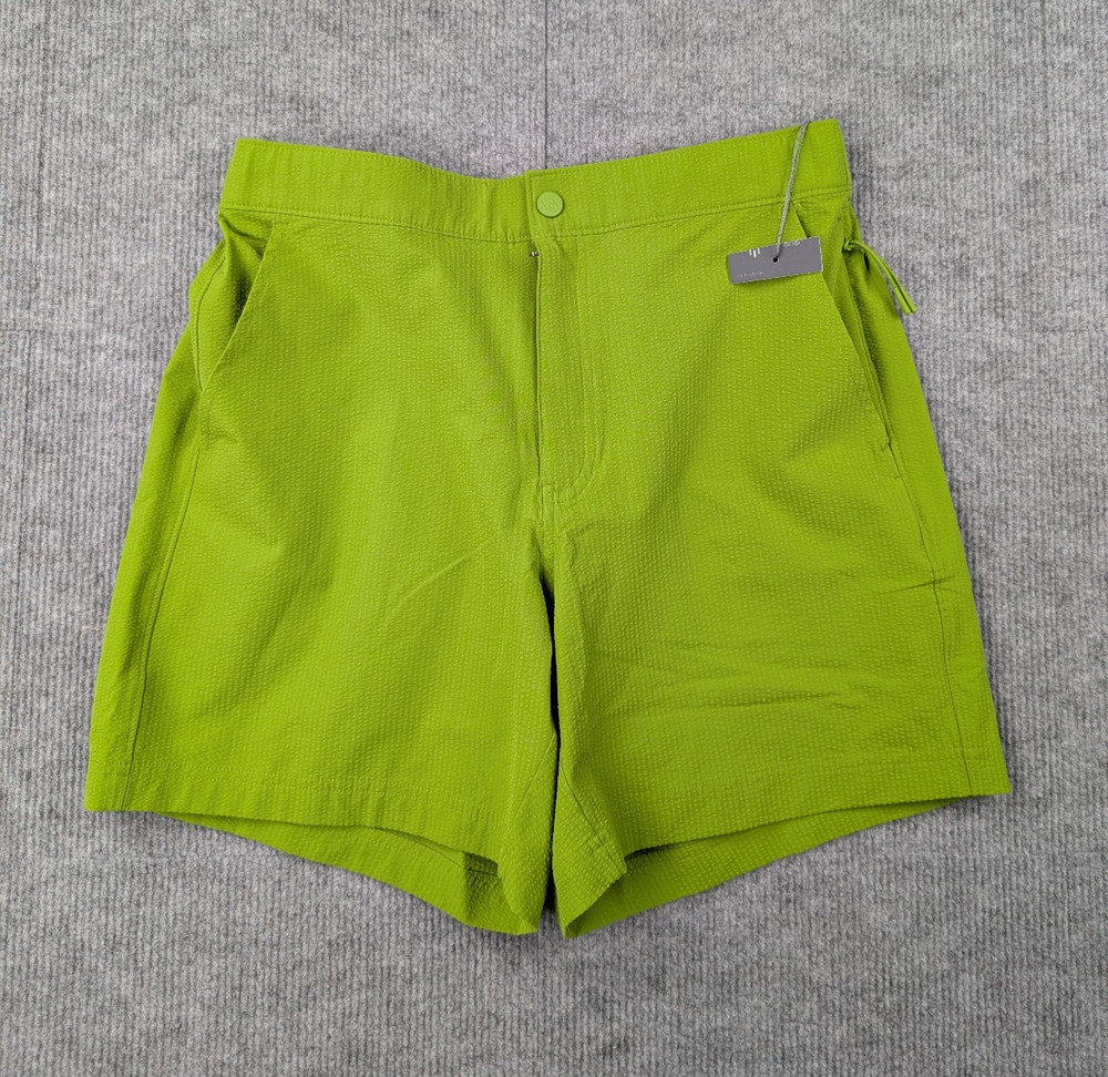 VRST Relaxed Fit Short Mens Small 6" Green Seersucker Outdoors Swim Green Light